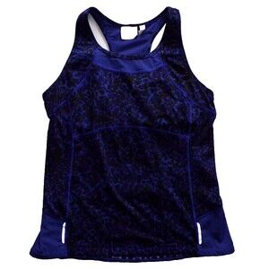 Athleta Stardust Spinnerette Active Wear Tank in Blueberry XL